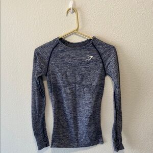 Gymshark Blue Long Sleeve Athletic Top
